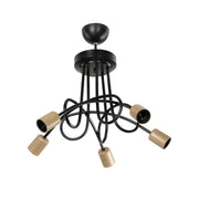 Sardala MDL3843 plafonnier 5 lumières en métal tressé