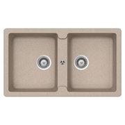 Samet Évier 86x50 Granitovero862v 2 bacs avoine