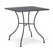Table en acier anthracite Kelsie 70x70 cm