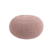 Pouf tressé rose meuble design cm 80