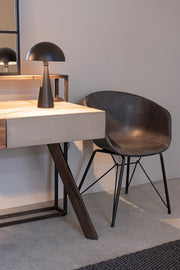 Chaise en éco-cuir anthracite vintage Warhol