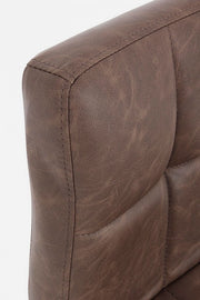 Tabouret de bar vintage simili cuir marron Greyson 42 x 51 x 92 cm