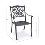 Chaise de jardin en fer c-br ivrea antracite