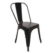 Nouvelle chaise en fer noir bristol cm51x43h84