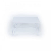 Table de lit brillant blanc avec pli joyeux cm 60 x 60 x 29 h cm