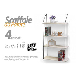 Étagère murale mince 4 étagères 65 x 17 x 118 h cm cm
