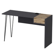 Bureau Candy noyer anthracite prises usb 121x45