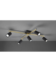 Marley Spotlight 5 Gold Berries 5 Black Cylindrical Spots trio Trio d'éclairage