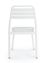 Chaises en aluminium blanc Lennie