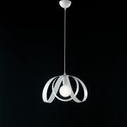 Lustre chambre suspension en fer blanc une lumière 32x h24 cm