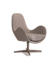 Fauteuil Olga en simili cuir et métal gris clair STS