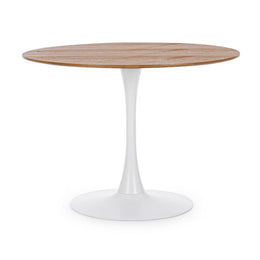 Table en bois et aluminium de style naturel Ø100a - 75h