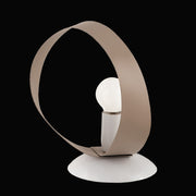 Lampe de chevet en fer blanc Tortora une lumière 19x h21 cm