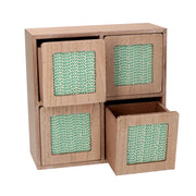 Étagère carrée en bois marron cm20x8x20