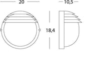 Applique PICC. E27 Ligne des paupières rondes blanches