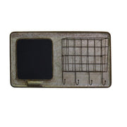 Tableau noir rectangulaire en métal avec support de rangement et cintre 4 places cm78x12h38.5