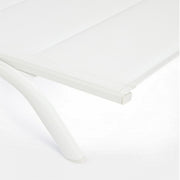 Lit d'aluminium avec roues cléopas blanches / blanches