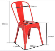 Nouvelle chaise en fer noir bristol cm51x43h84