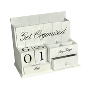 Organisateur de bureau en bois blanc cm28x16h21