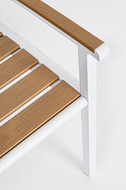 Banc de salon de jardin blanc Isak