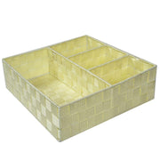 Tiroir carré polyester crème cm32x32h10