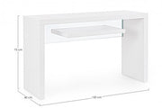 Console 2P Ligne Bois Blanc 120X40