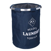 Panier rond pliable en tissu bleu cm ø40h55