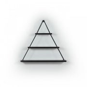 Bibliothèque murale triangulaire noire piramide dos noir cm 74 x 13 x 61 h