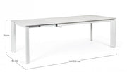 Table grise blanche extensible Briva