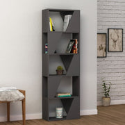 Bibliothèque anthracite 5 étagères Frame 54xx24xh.168 cm