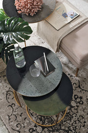 Set de 3 tables métal style ambiance