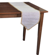 Nappe chemin de table rectangulaire en tissu blanc cm30x150