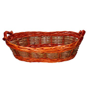 Panier ovale en osier miel cm50x38h13