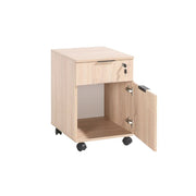 Commode de bureau avec roulettes couleur sonoma 41x41xh.61 cm