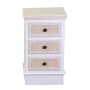 Armoire en bois Lausanne 3 tiroirs crème cm37x30h64