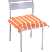 Coussin pop rayé orange carré cm40x40h4