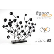 Décoration en métal noir métal noir 23 x 12 x 63 h