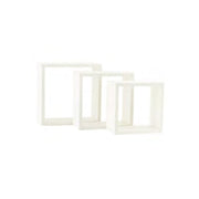 Ensemble de trois cubes muraux avec une étagère blanche avec 35-31-27x15 cm