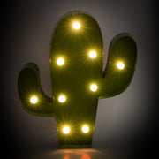 Cactus metallo vert avec led cm25,5x30,5x5