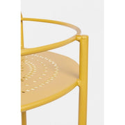 Chariot porte-bouteilles en acier ocre jaune