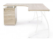 Bureau d'angle avec commode en bois Kavita