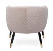 Fauteuil rembourré de style atmosphère beige