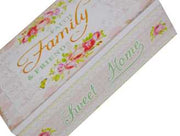 Boîte à thé rectangulaire en bois noir cm29x10h6