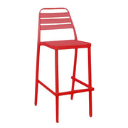 Tabouret de bar aluminium rouge Las Vegas