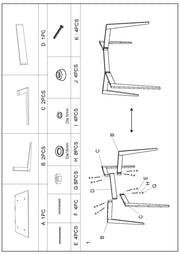 Table rectangulaire en bois 120x80x74h cm