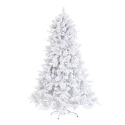 Sapin de Noël Alberg blanc enneigé H 210 x Ø130 cm