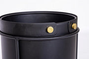 Lot de 2 cache-pots en acier noir Zeina