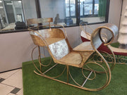 Traîneau en métal doré cm160x84h115