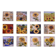 Aimant en céramique 12 pièces ass tournesolc-présentoir cm7,5x7,5