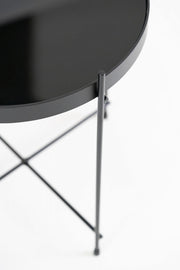 Table basse en verre métal noir cm 70 x 70 xh 40